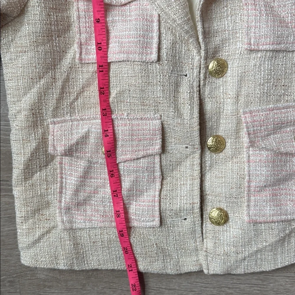 NEW By Anthropologie Tweed Patch Pocket Dickie Jacket Small - Picture 12 of 12